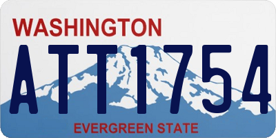 WA license plate ATT1754