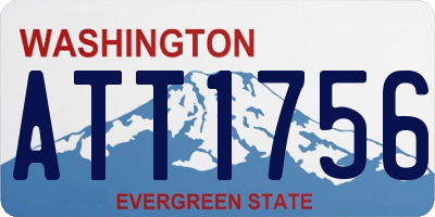 WA license plate ATT1756