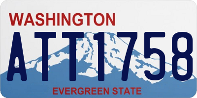 WA license plate ATT1758