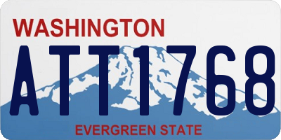 WA license plate ATT1768