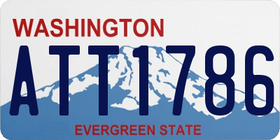 WA license plate ATT1786