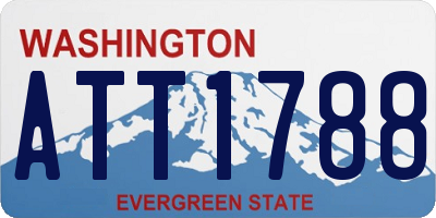 WA license plate ATT1788