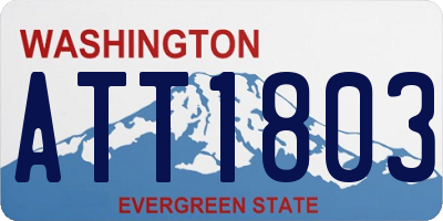 WA license plate ATT1803