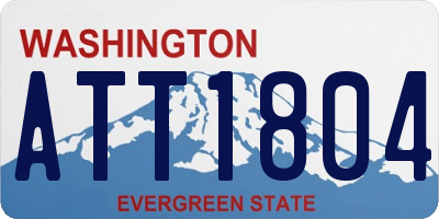 WA license plate ATT1804
