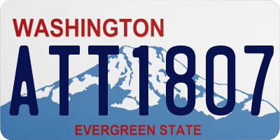 WA license plate ATT1807