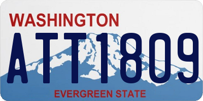 WA license plate ATT1809