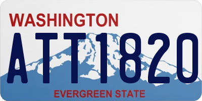 WA license plate ATT1820
