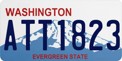 WA license plate ATT1823