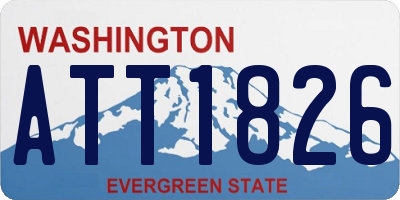 WA license plate ATT1826