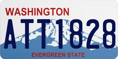 WA license plate ATT1828