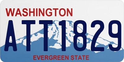 WA license plate ATT1829