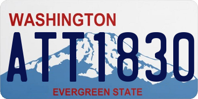 WA license plate ATT1830