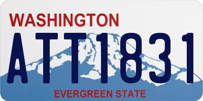 WA license plate ATT1831