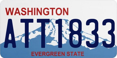 WA license plate ATT1833