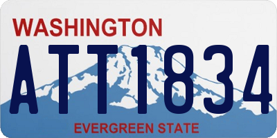 WA license plate ATT1834