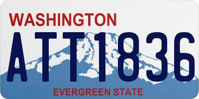 WA license plate ATT1836
