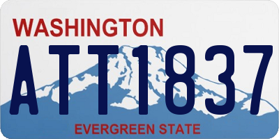 WA license plate ATT1837