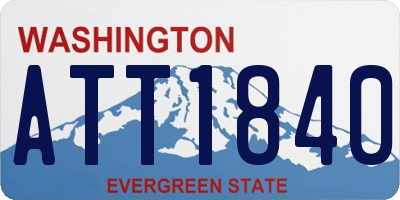 WA license plate ATT1840