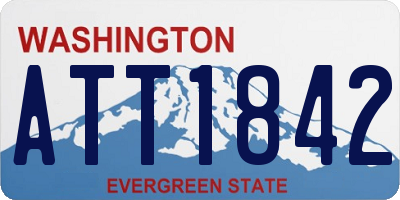 WA license plate ATT1842