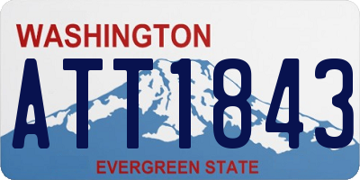 WA license plate ATT1843