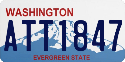 WA license plate ATT1847