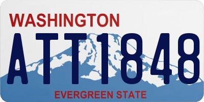 WA license plate ATT1848