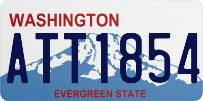 WA license plate ATT1854