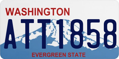 WA license plate ATT1858
