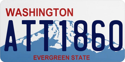 WA license plate ATT1860