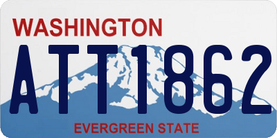 WA license plate ATT1862