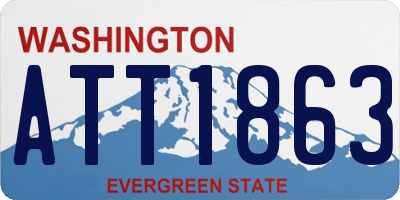 WA license plate ATT1863