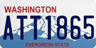 WA license plate ATT1865