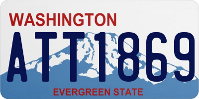 WA license plate ATT1869
