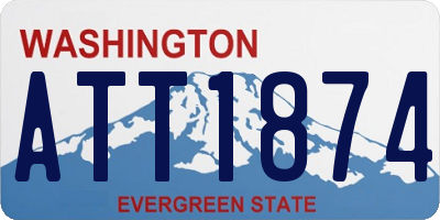 WA license plate ATT1874