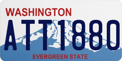 WA license plate ATT1880