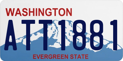 WA license plate ATT1881