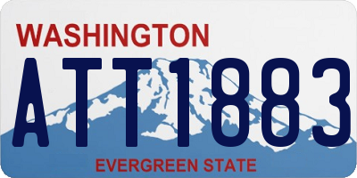 WA license plate ATT1883