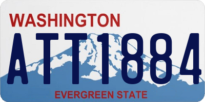 WA license plate ATT1884