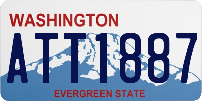 WA license plate ATT1887