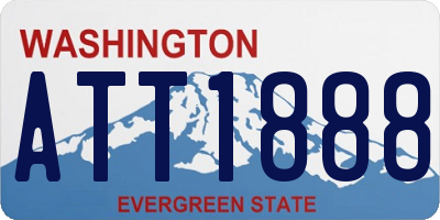 WA license plate ATT1888
