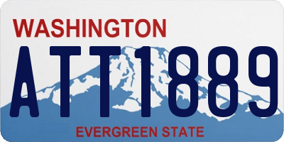 WA license plate ATT1889