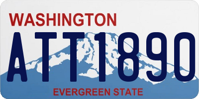 WA license plate ATT1890