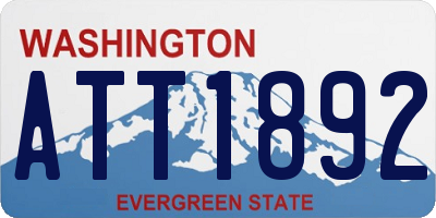 WA license plate ATT1892