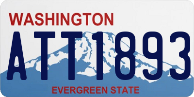 WA license plate ATT1893
