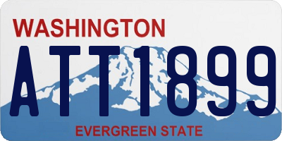 WA license plate ATT1899