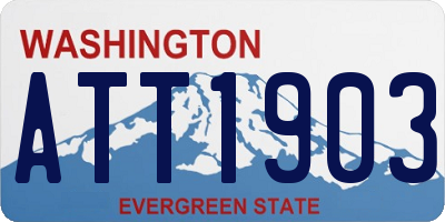 WA license plate ATT1903