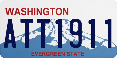 WA license plate ATT1911