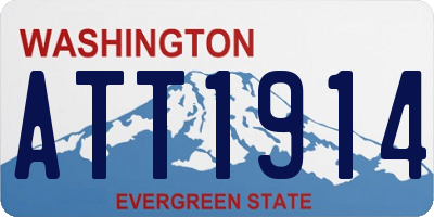 WA license plate ATT1914