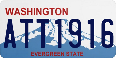 WA license plate ATT1916