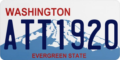 WA license plate ATT1920
